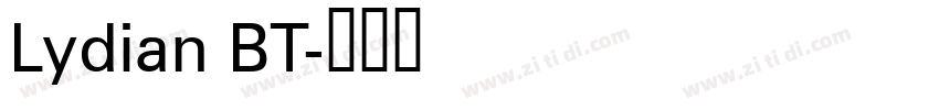 Lydian BT字体转换